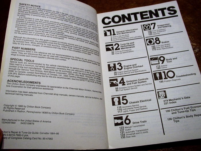 1985 Corvette Service Manual Download